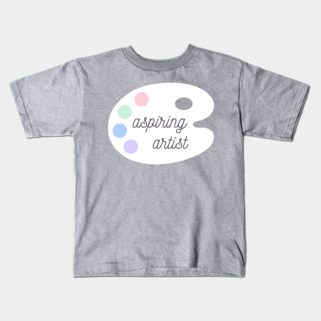 Aspiring artist palette Kids T-Shirt by Oricca
